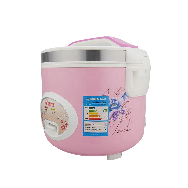 Deluxe rapid uniform heating 3L - 5L stainless steel pink electric rice cooker