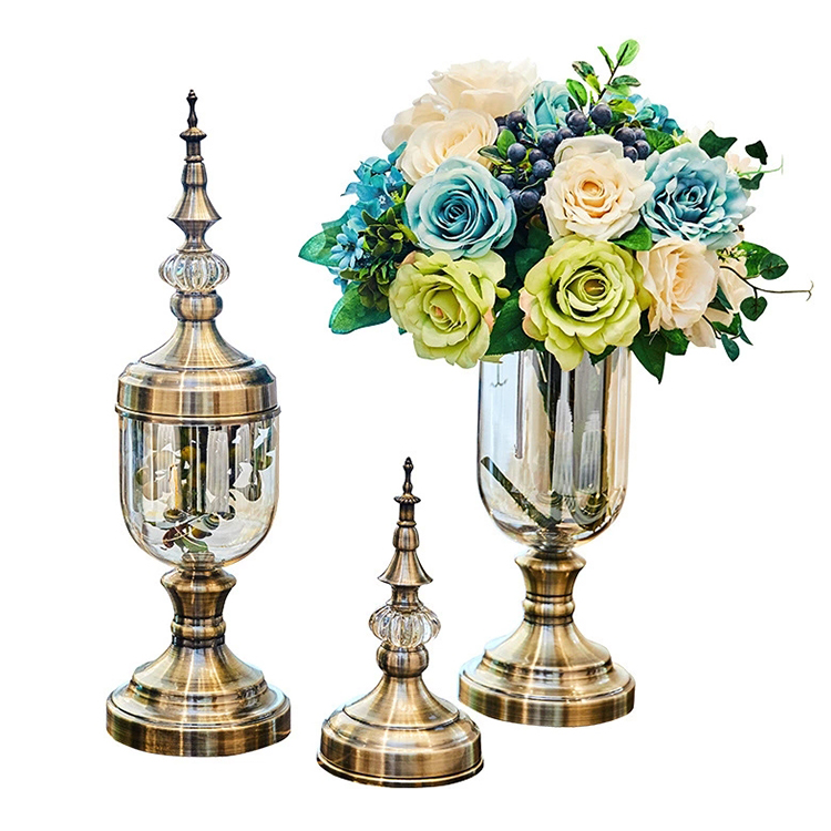 big size embosed glass vase 2020/royal luxury home decor crystal/glass vase with silver