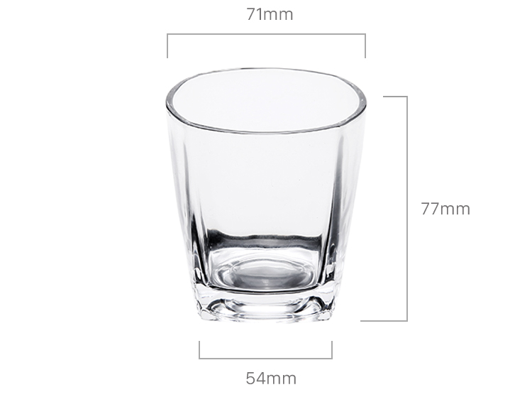 250ml High Quality Custom Logo Tea Coffee Cup Restaurant Clear Whiskey Drinking Beer Water Cheap Glass Cup