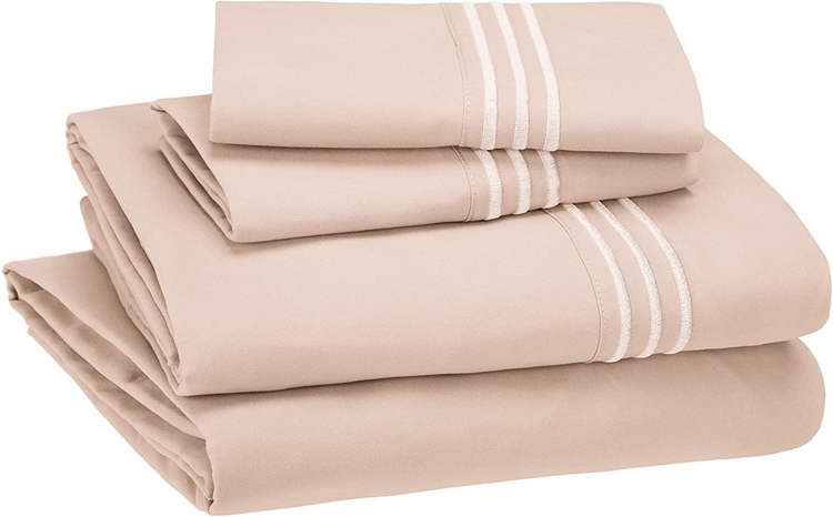 New Type Polyester Microfiber Embroidered Luxury Sheets Bed Set Bedding On Sale