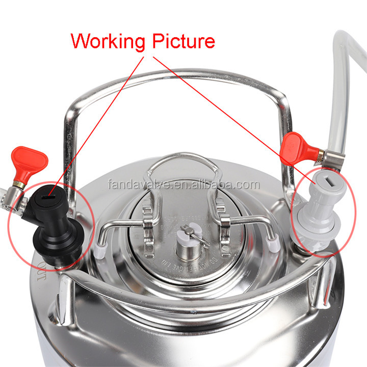 TWELVETAP Home Brew Beer Keg Connector Dispenser Thread Head Ball Lock Keg Disconnect Connectors Ball Lock Beer Faucet H