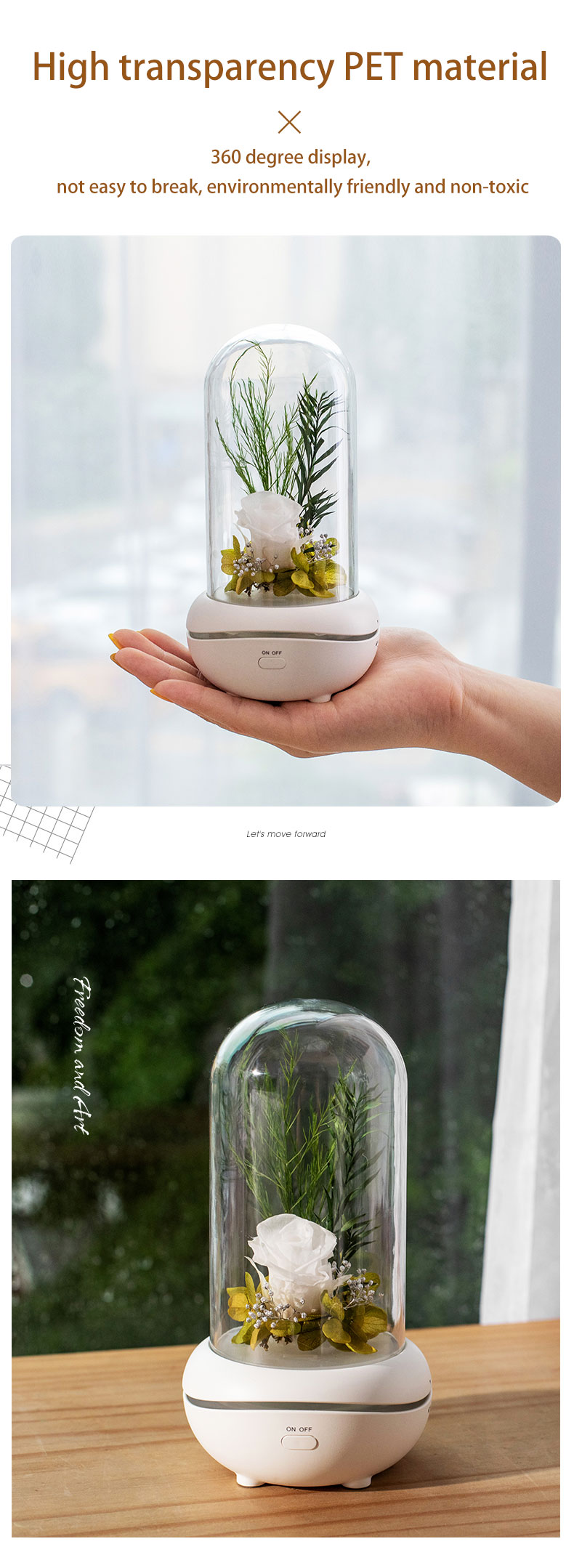 WYWD Creative Colorful Led Ultrasonic Rechargeable Diffuser Portable Aroma Fragrancy Lamp With 800mAh Battery