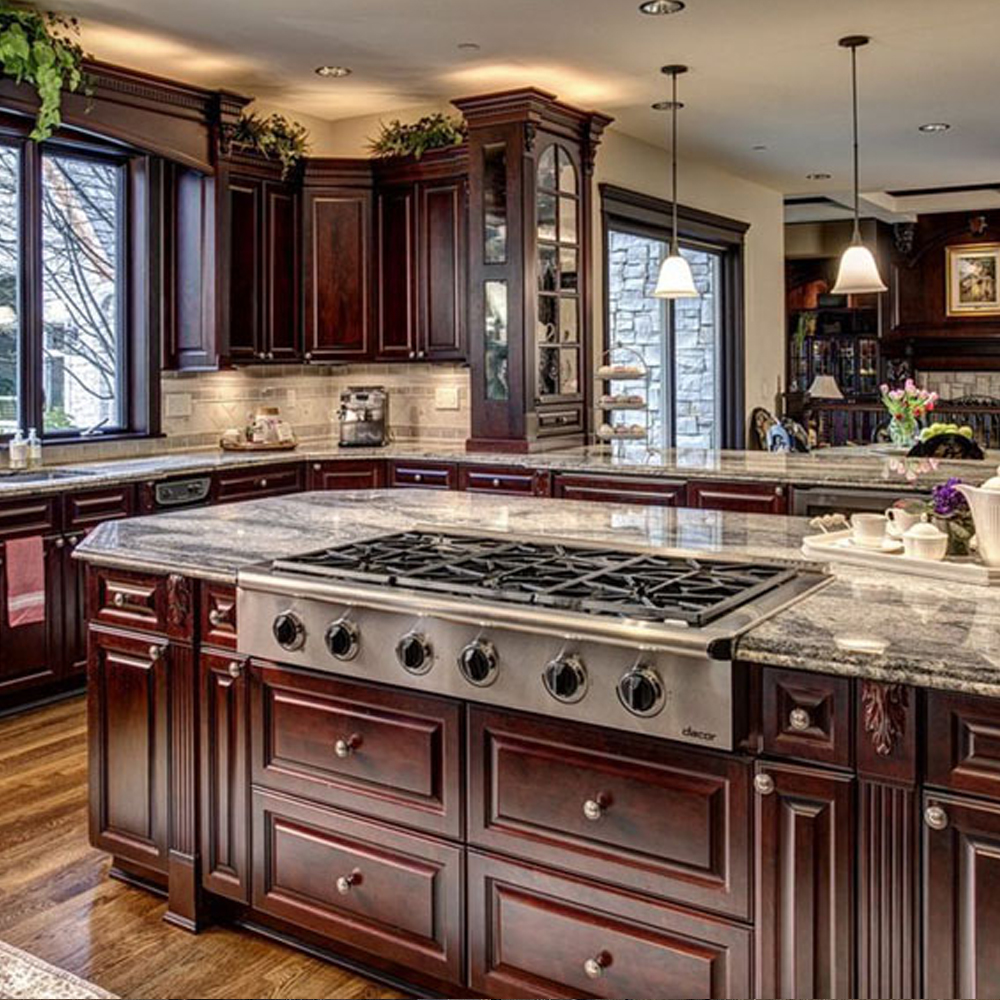 Allure red oak pecan painted zebra wood plywood kitchen cabinet boxes only for kitchen furniture