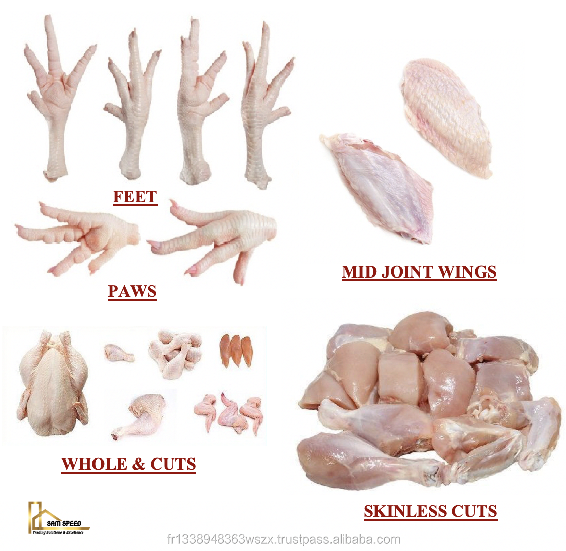 Factory Price Frozen Chicken Feet/Paws from Brazil for sale