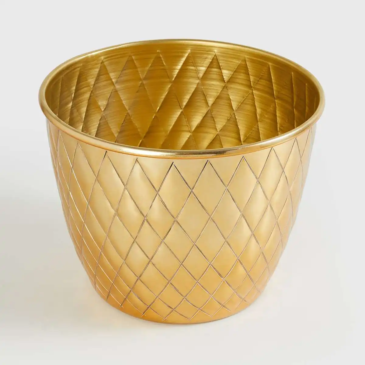 Великолепный Золотой металлический декоративный цветочный горшок высокого качества для домашнего декора и садового декора идеи