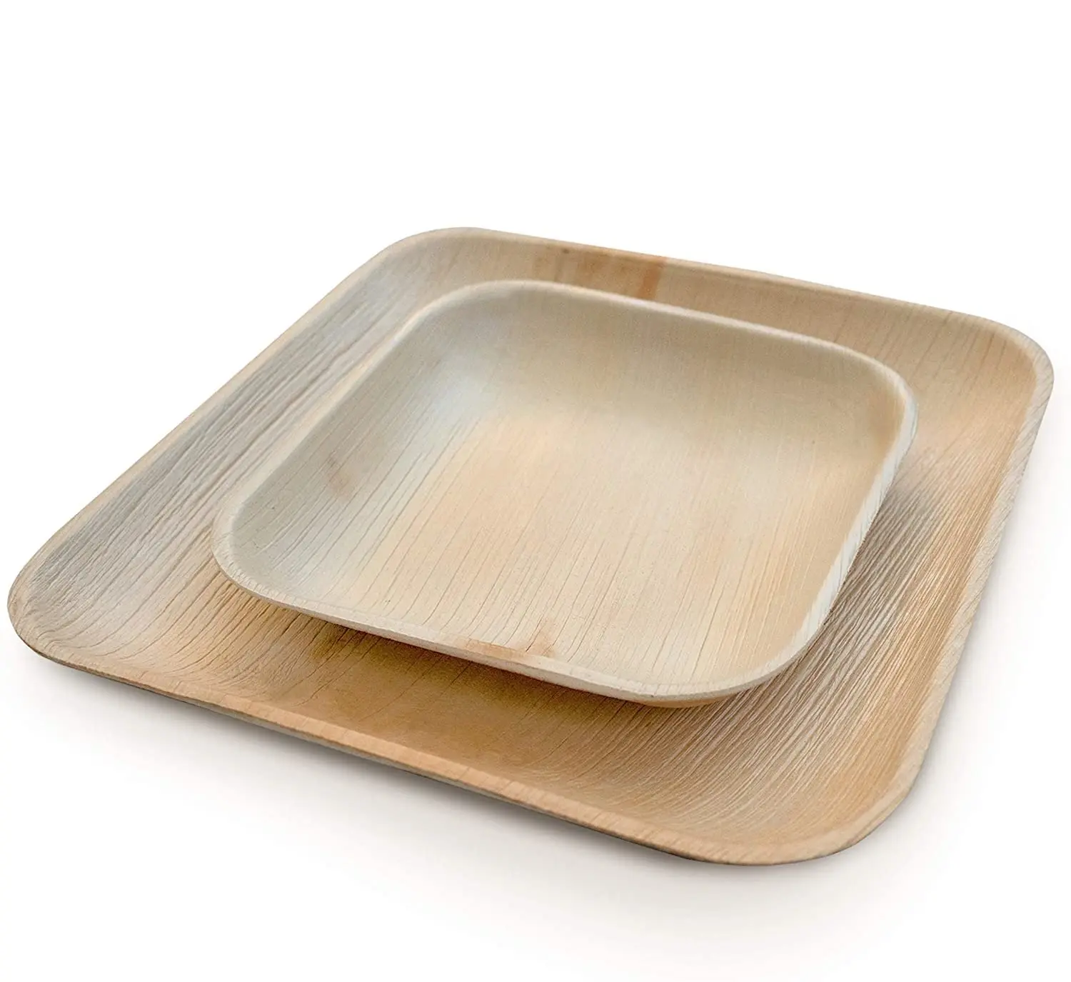 10 дюймов квадратные тарелки круглые тарелки пальмовый лист одноразовые тарелки биоразлагаемая Экологически чистая Высококачественная посуда