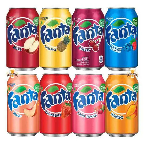 Fanta экзотический 330 мл/Fanta безалкогольный напиток/Fanta набор газированных напитков 24x330 мл все ароматы