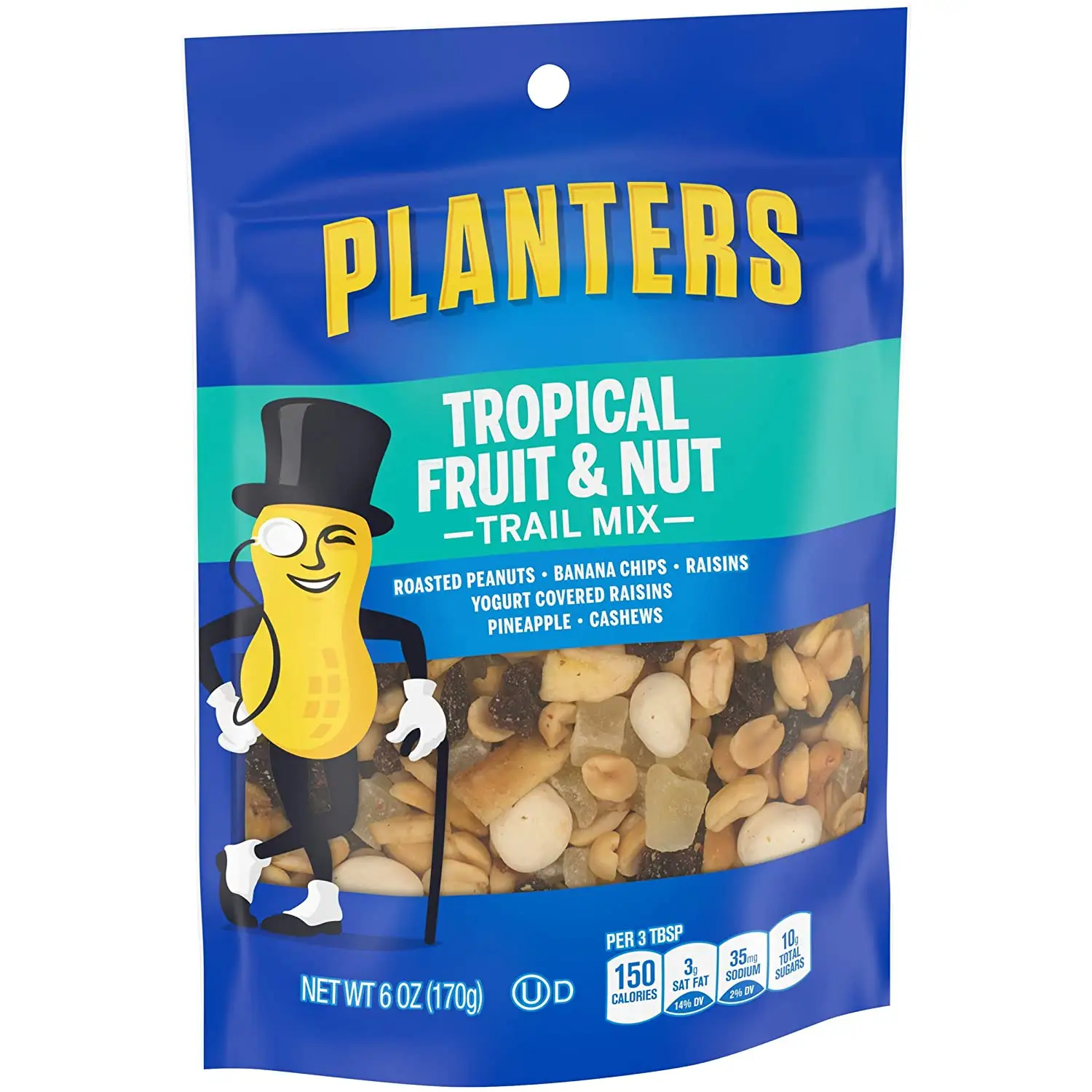 Семена тропических фруктов и орехов Planters Trail Mix, мешок 6 унций (12 шт. в упаковке)