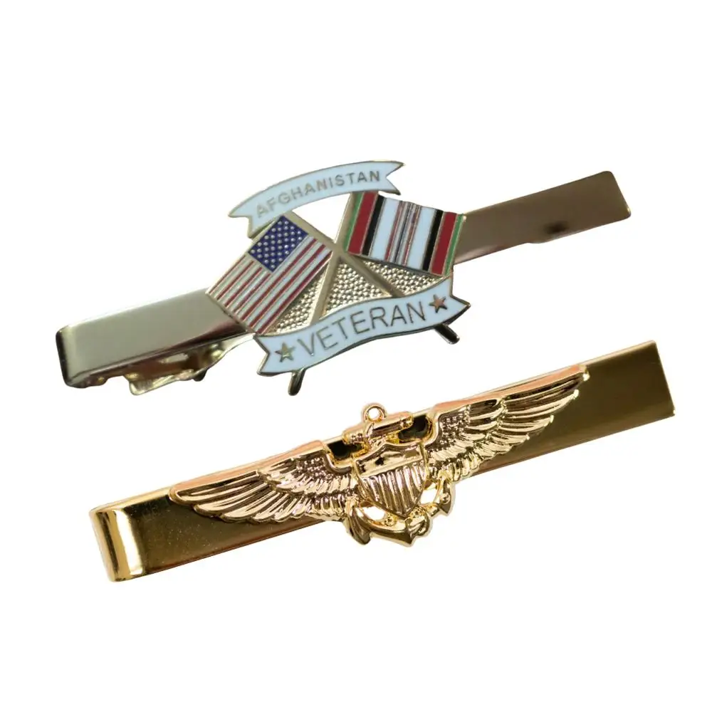 Зажим для галстука из цинкового сплава с индивидуальным логотипом от производителя, металлический галстук с мягкой эмалью