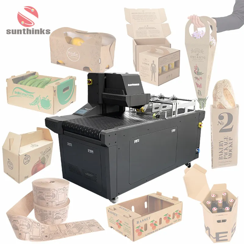 Sunthinks 215mm Wide Digital Corrugated Packaging Printer Printing Machine SC215 Single Pass Digital Paper Bag Printer