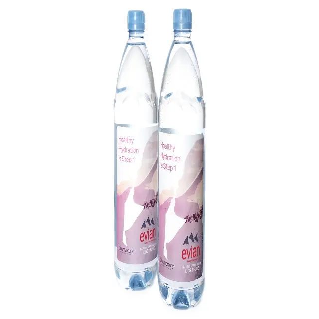 Натуральная родниковая вода Evian (1,5 л/12pk), цены на бутилированную воду evian оптом, минеральная вода Evian