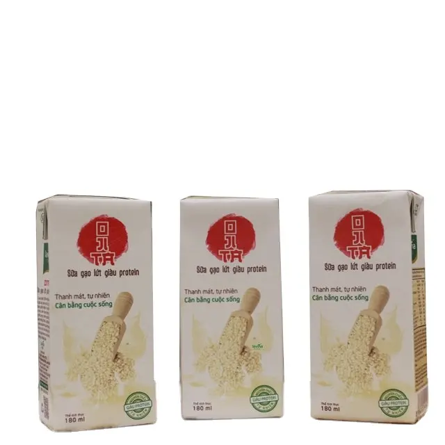 Premium quality Ojita brown rice milk  low-fat daily drink carton box Manufacturer Vietnamese