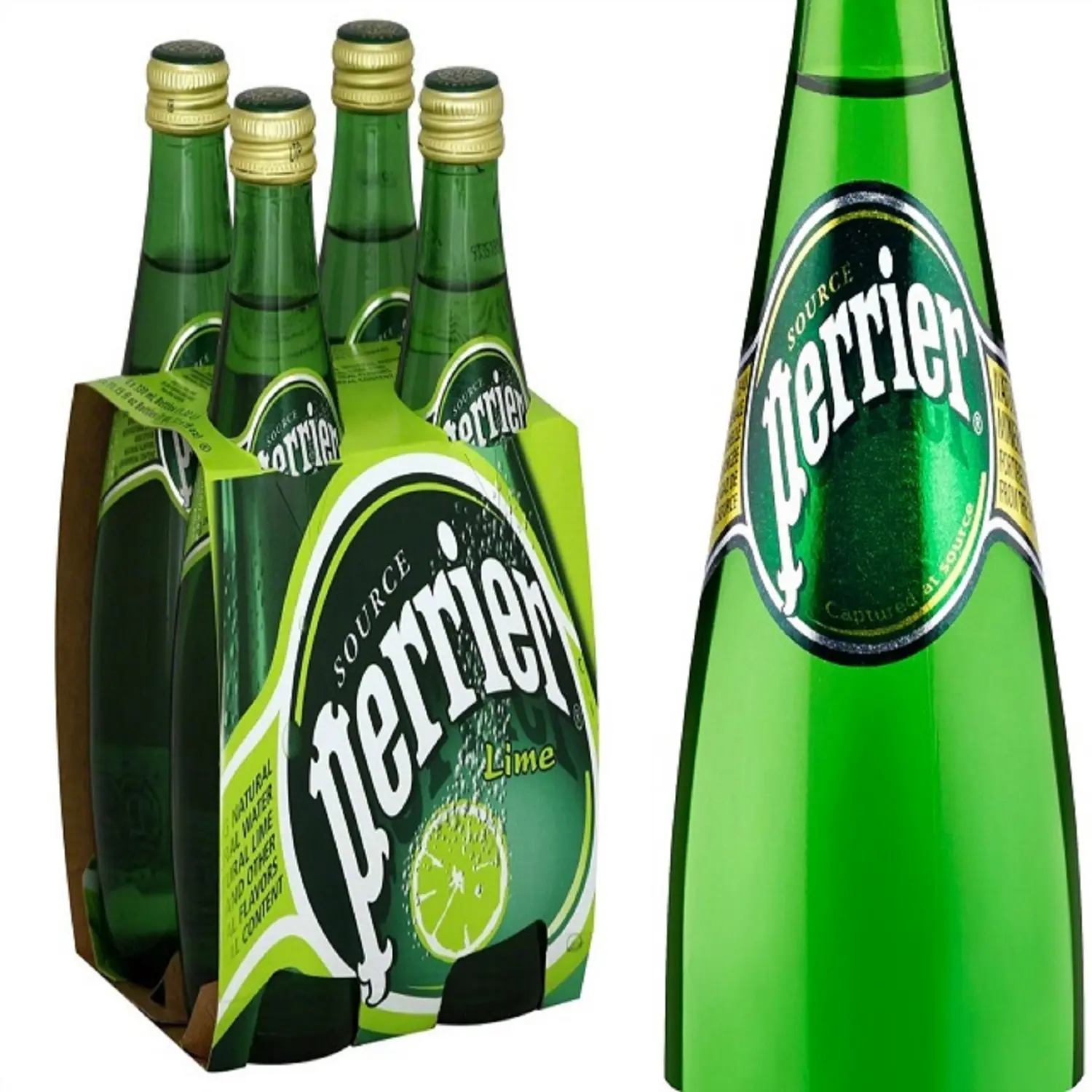 Perrier, сверкающая натуральная минеральная вода, 16,9 унции, 24 бутылки