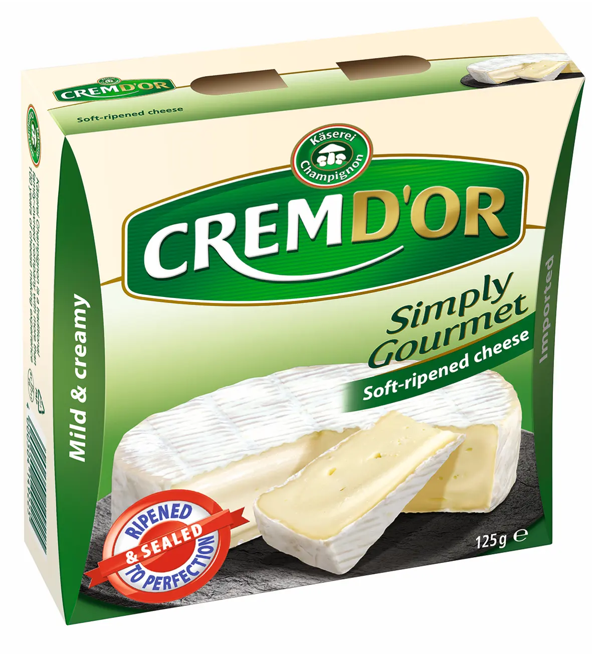 Worldwide Selling Best Quality Cremdor Camembert De Luxe Soft Ripened Cheese with Long Shelf Life