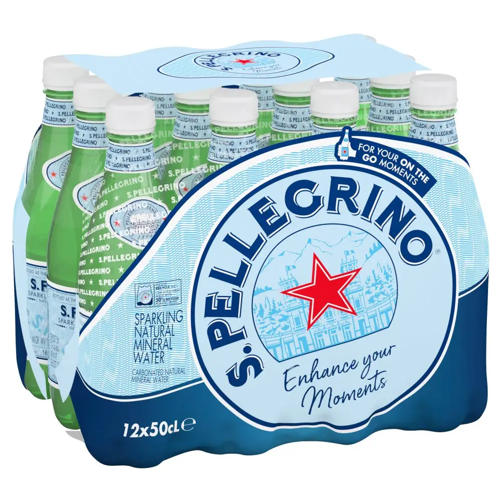 San Pellegrino игристая стеклянная бутылка для минеральной воды S.Pellegrino