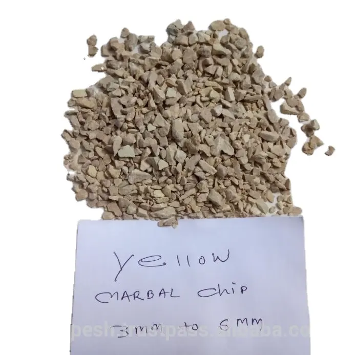 natural royal golden wash marble caramel Crushed chips price per ton 25 kg standard bag packing