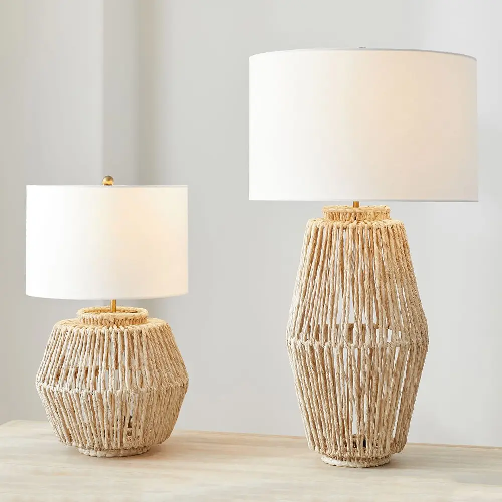 Sale! Sale! Straw Woven Table Lamp Classic Lighting Design Seagrass Lampshade For Table Decoration Wholesale From Vietnam