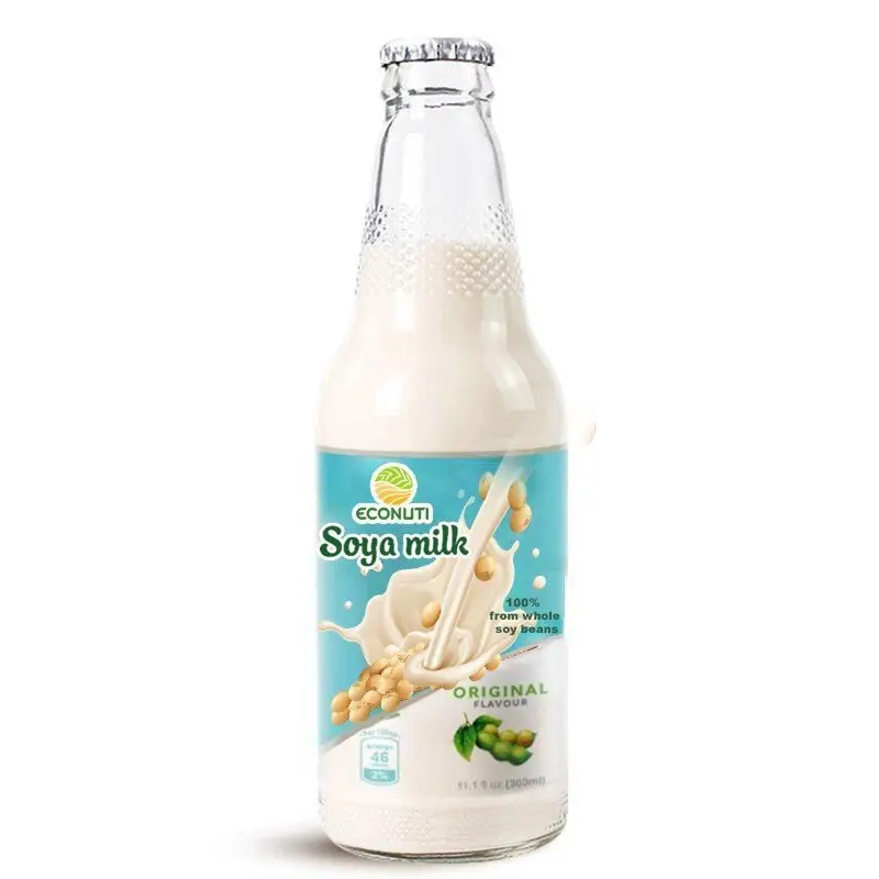 Стеклянные бутылки с оригинальным вкусом соевого молока, 290 мл, бренд OEM/ODM, сделано во Вьетнаме, полезно для здоровья