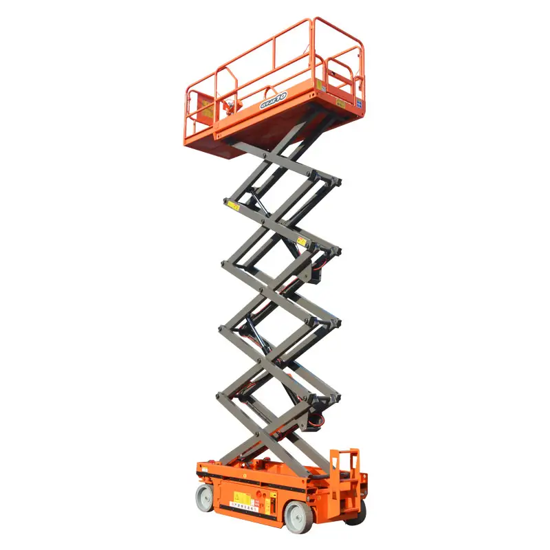 Qiyun Factory Supplier CE ISO Electric DC Self-moving Hydraulic Scissor Lift For Sale