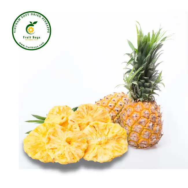 Dried Fruits Packing Whole	Low Sugar	Dried Pineapple Ring	from FRUITBUYS VIETNAM