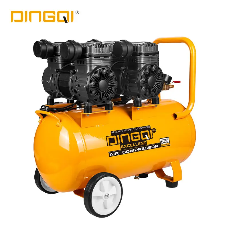 Dingqi 50L 1490 Вт * 2/ 0.8Mpa промышленный шланг высокого давления Электрический воздушный компрессор