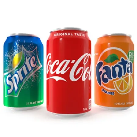 Газированная кока-кола, фанта, Пепси, безалкогольные напитки 7up
