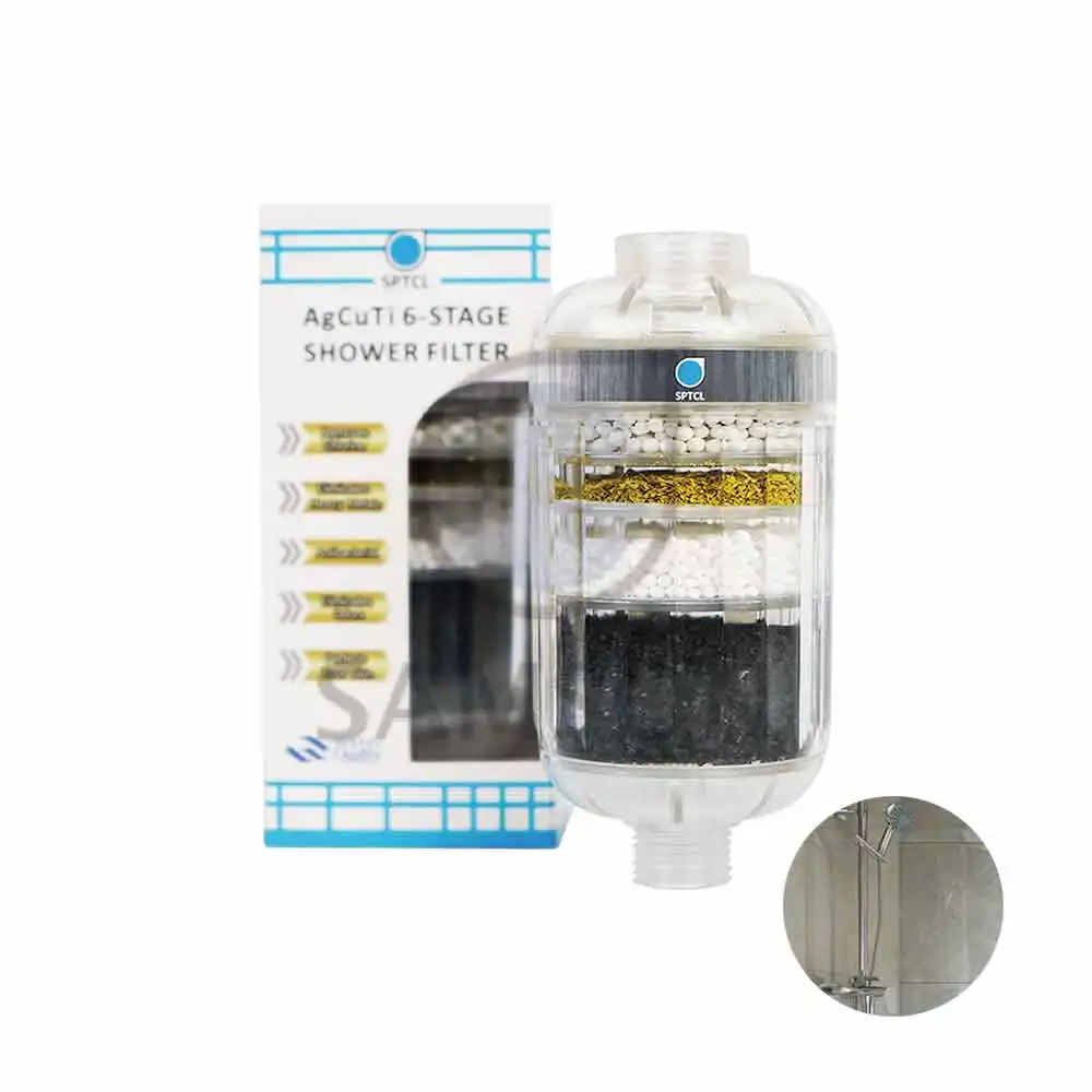 hot sales 6-stages shower water filter cartridge for shower enclosure