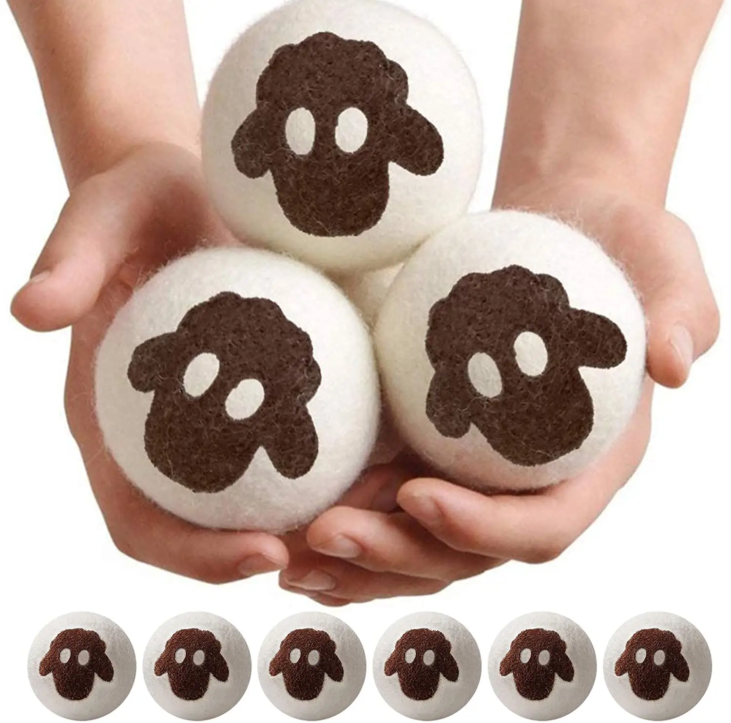 High Quality Hot Sale In USA Sheep Wool Dryer Balls Hair Removal Laundry Ball Wash Laundry Products 2022 Natural Wool Balls