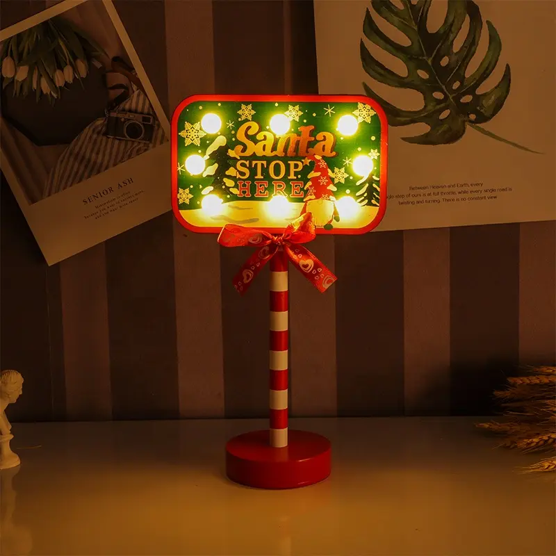 Рождественская Серия Деревянных светодиодных декоративных ламп