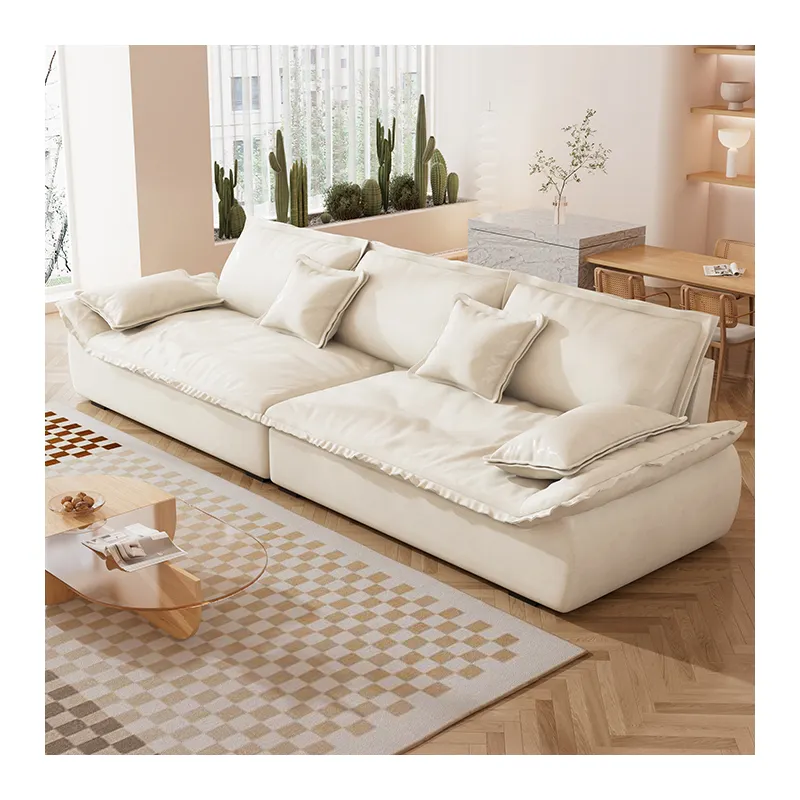 Новый высококачественный современный дизайн роскошный диван для гостиной небольшая квартира современный простой трехсветный роскошный парусный диван