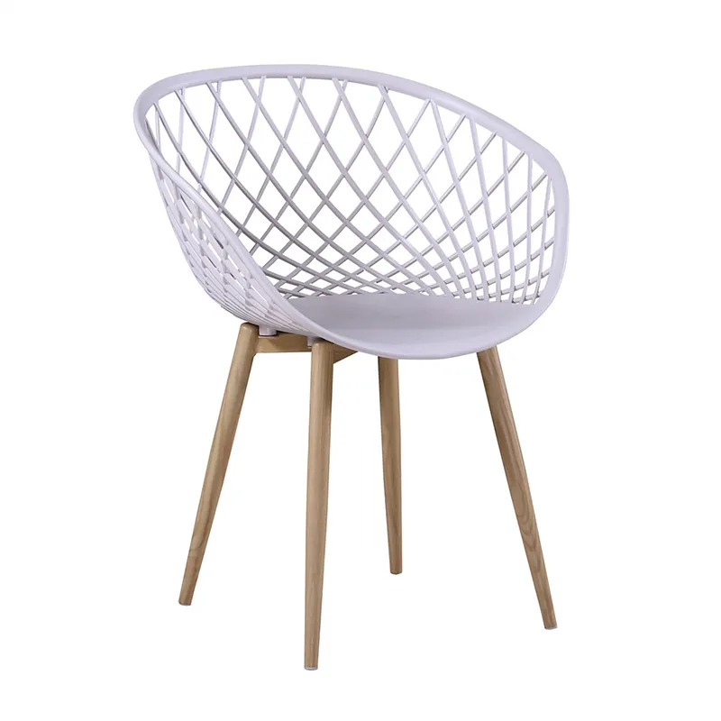 Free Sample Best Sale Yi Home Furniture Modern Dining Room Furniture Coated Mesh Dining Chair Back Plastic With Metal Legs