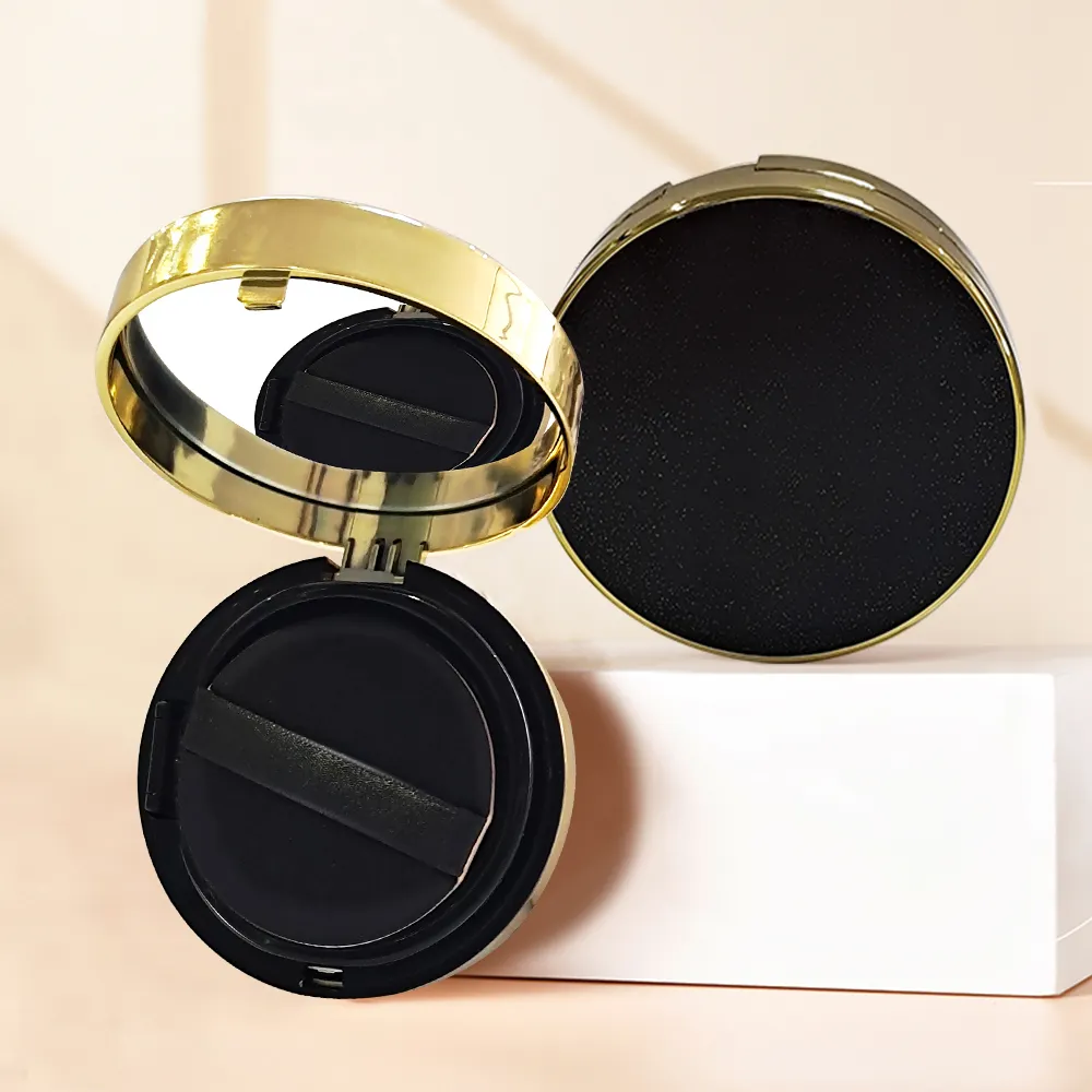 Free sample empty cosmetic double ended powder air cushion case with puff