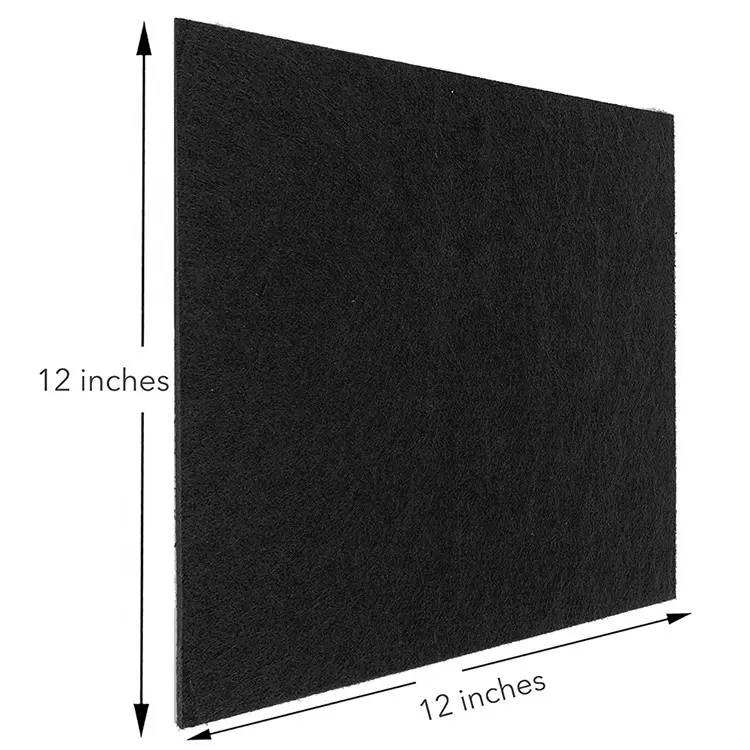 Black Felt Sound Absorber High Density Acoustic Absorption Panel For Wall And Ceiling Acoustic Treatment