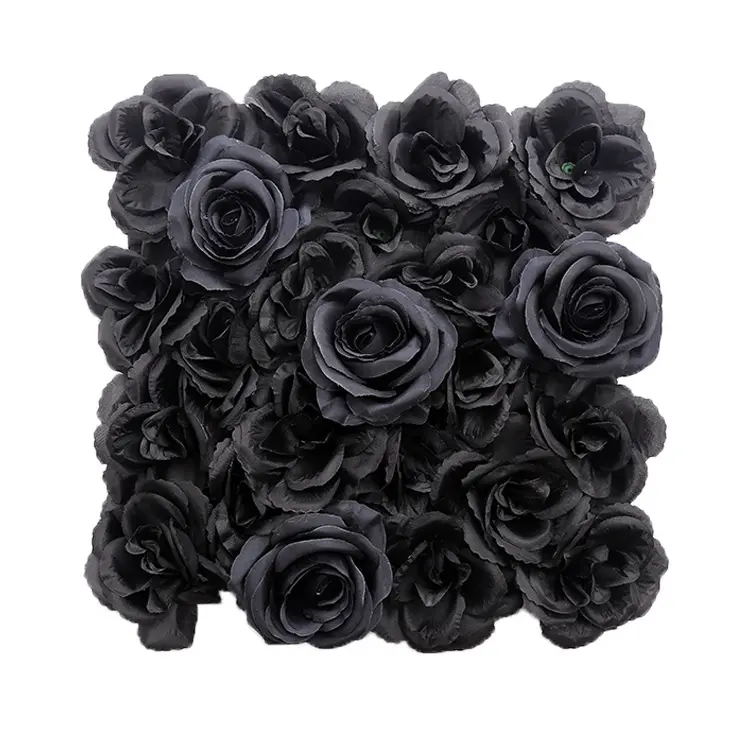 Пластиковая панель 25 см с квадратными черными розами