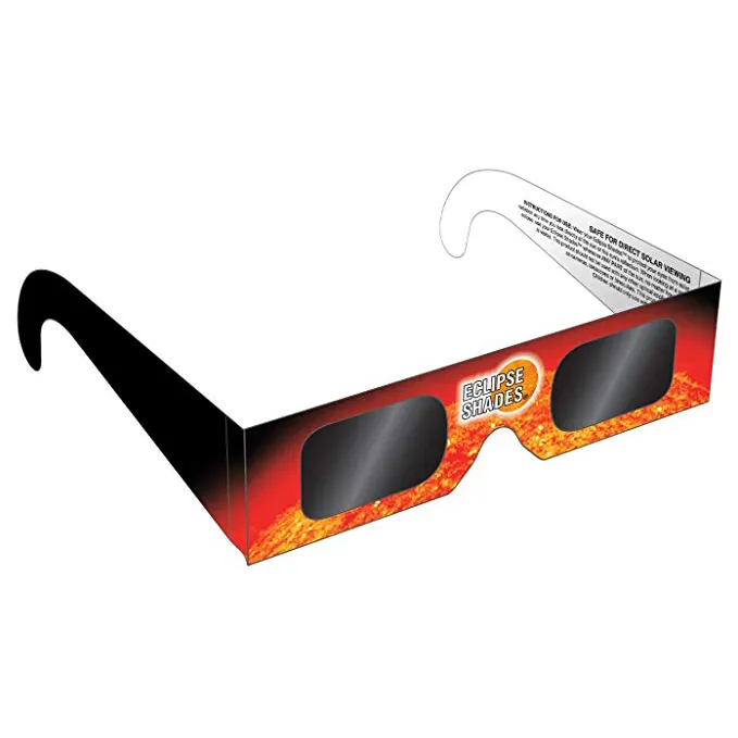 ISO Certified Paper Solar Eclipse Glasses for Direct Sun Viewing