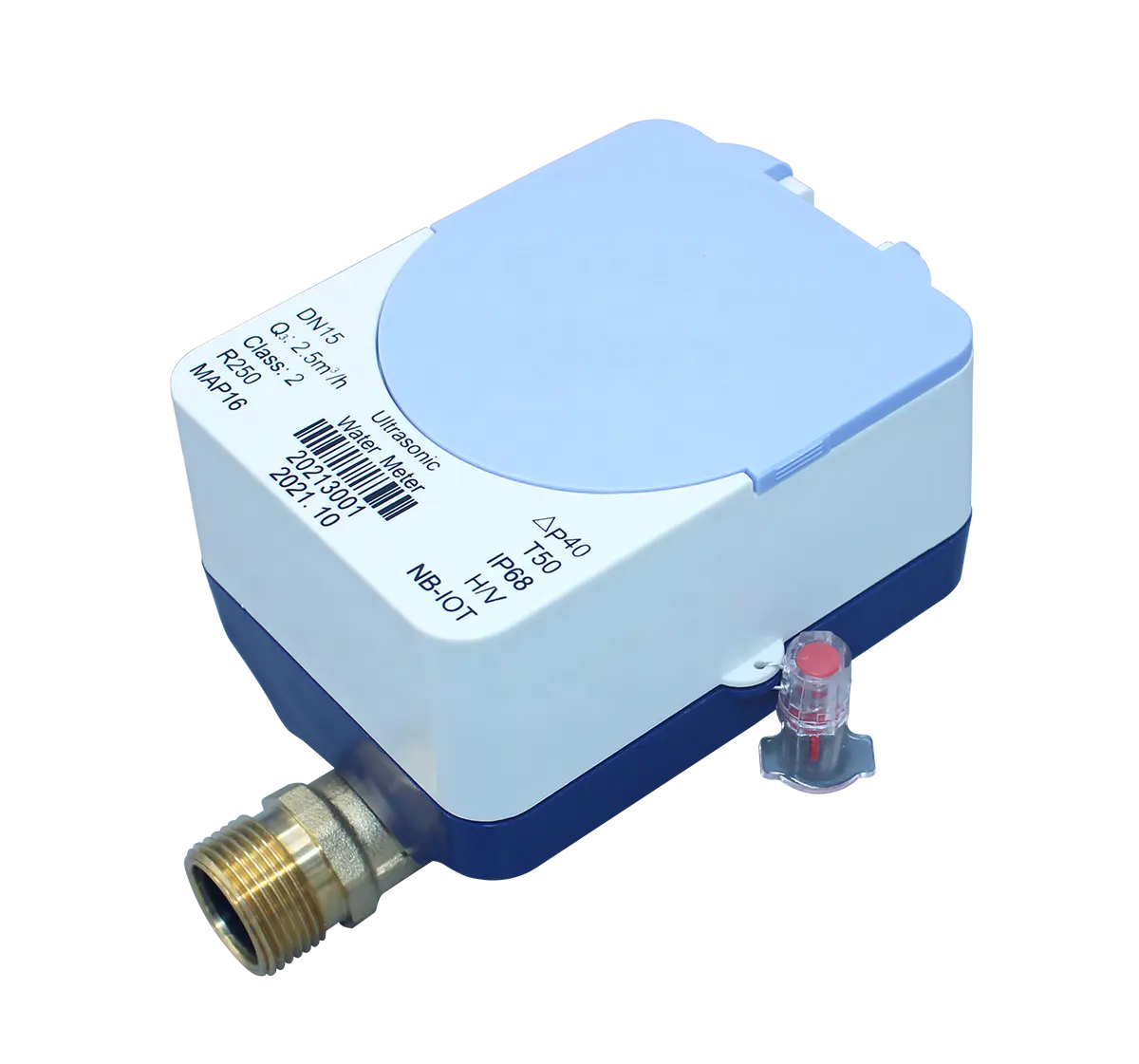 Ultrasonic water meter with wired Mbus communication EN1434 or CJ188 protocol Mbus master