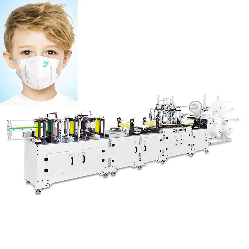 High Speed 120-130 Per Minute Kn95 N95 Baby Kids Folding Mask Making Machine