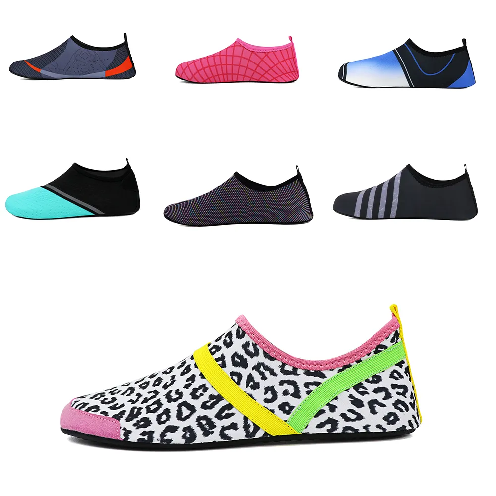 Unisex Women Men's Quick Drying Barefoot Water Sport Skin Swimming Shoes Pvc Outsole Stock Aqua Shoes 2021