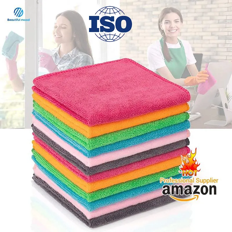 Wholesales Custom Logo design Colorful Nano remover kitchen towels car wash cloth Microfiber Cleaning Cloth