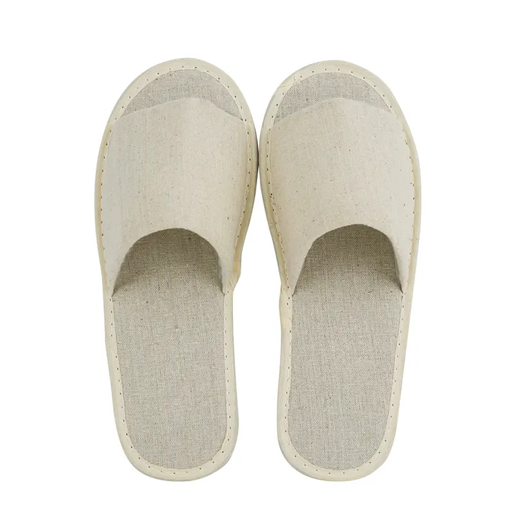 OEM 5 Star Luxury Eco-Friendly Disposable Biodegradable Bedroom Travel Spa Airline Linen Hotel Slippers
