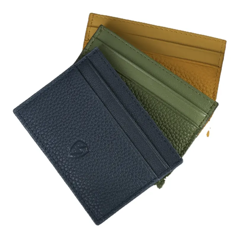 2021 New fashion full grain leather hand made credit card holder,high quality business card holder