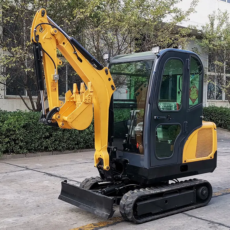 AW25 Chinese Excavator 2T 2.5T 2.5TON Mini Crawler Rubber Track Excavateur Pelle Bagger Digger For Sale 2.0 TON