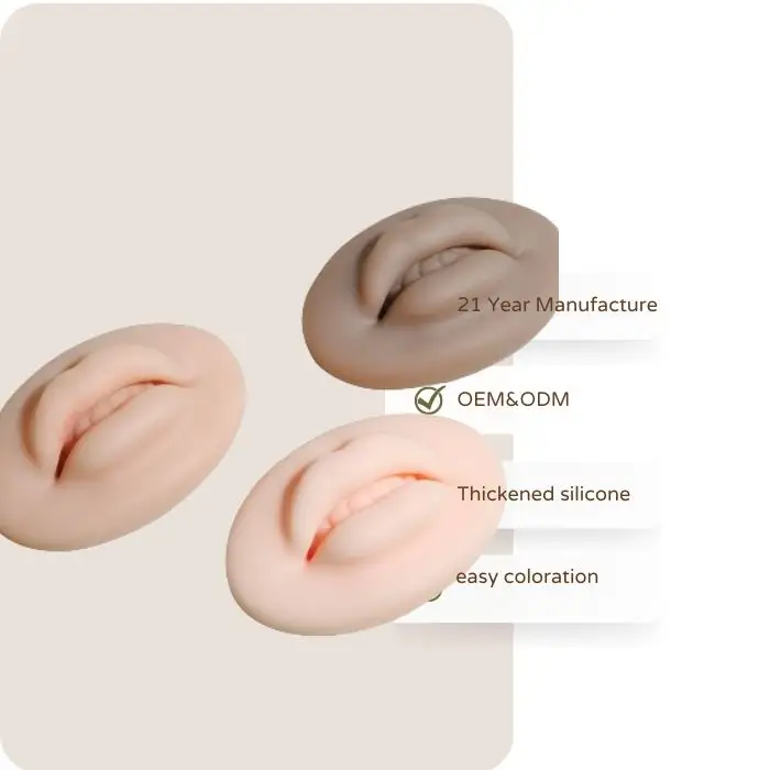 Натуральная Пищевая силиконовая Мягкая микроблейдинг косметический Перманентный Макияж для губ татуировка кожи