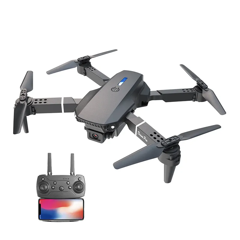 Мини Радиоуправляемый Дрон E88 Pro E88Pro Dron 480P 4K с двумя камерами, поддержка высоты, дешевый Квадрокоптер с дистанционным управлением, вертолет