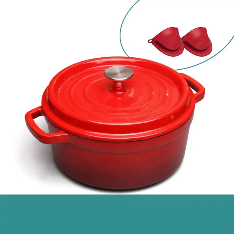 Suitable for all kinds of stoves cast iron 22cm casserole with lid