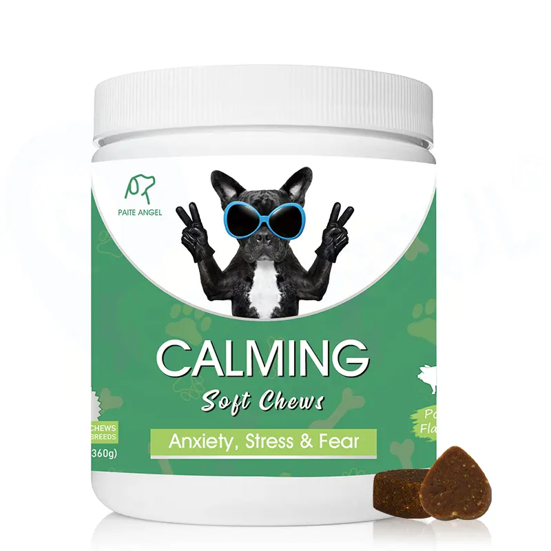 Pet Health Supplement Dog Anxiety Relief Aggressive Behaviour Hyperactivity Calm & Relax Reduces Barking Calming Chews For Dogs