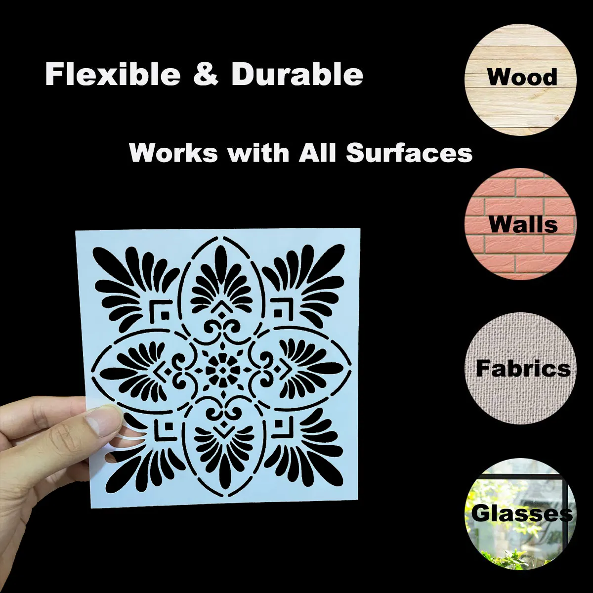 Painting Stencil Large Size Reusable Airbrush Stencil Laser Cut Painting Template For Painting Floor Wall Furniture Fabric