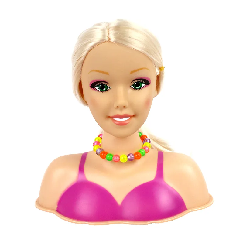 DF Head Doll Girls Pretty Dressing Half Body Makeup Toys Diy Doll Toy For Girls Educational Toys New Product Ideas 2021