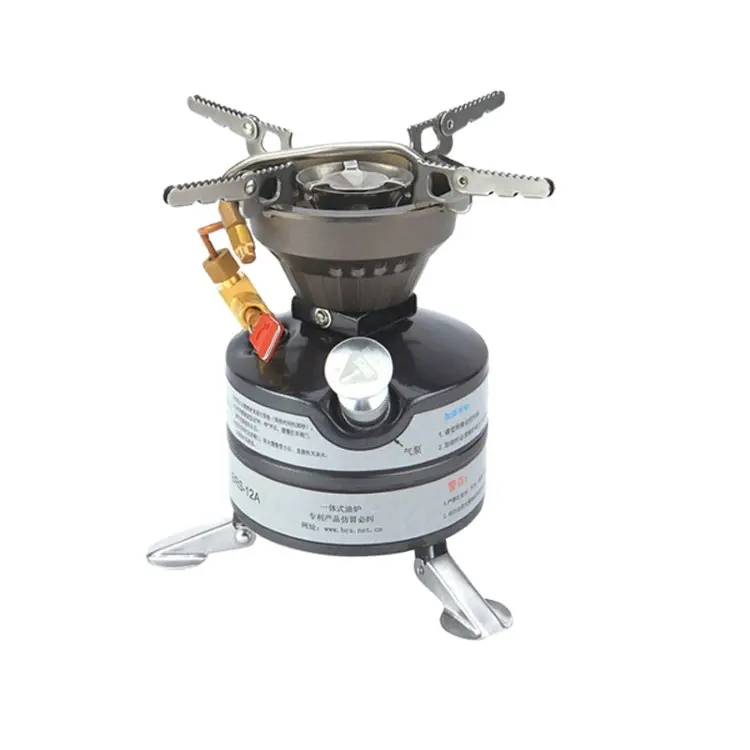 Outdoor Portable One-piece Burners Mini Liquid Fuel Camping Gasoline Stove Cooker Gas Stove For Outdoor Sports BRS-12A