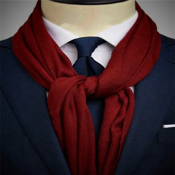 Amazon Brand Dynastyle Fashion Winter Cotton Blend Viscose Men Cotton Scarf OEM Handmade